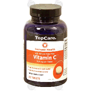 Top Care Immune Health vitamin c with natural rose hips, 500 mg p 250ct