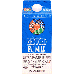 Full Circle  2% reduced fat milk, organic, ultra-pasteurized, gr0.5gal