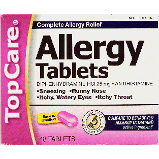 Top Care  allergy tablets, complete allergy relief, 28 mg  48ct