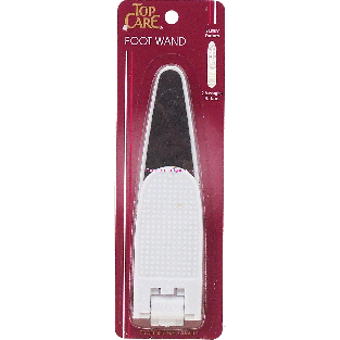Top Care  foot wand, 2 emery surfaces, foot massaging surfaces  1ct