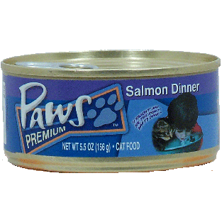 Paws Premium salmon dinner cat food 5.5oz