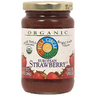 Full Circle Organic european strawberry fruit spread 10oz