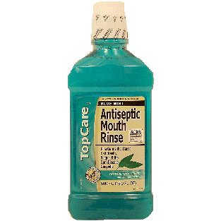 Top Care  antiseptic mouth rinse, blue mint  16.9fl oz