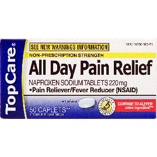 Top Care  pain reliever/fever reducer, naproxen sodium tablets, 22 50ct