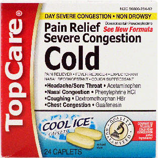 Top Care  pain reliever, cough suppressant, nasal decongestant, co24ct