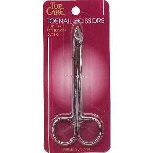 Top Care  toenail scissors, sharp blades for smooth cutting 1ct