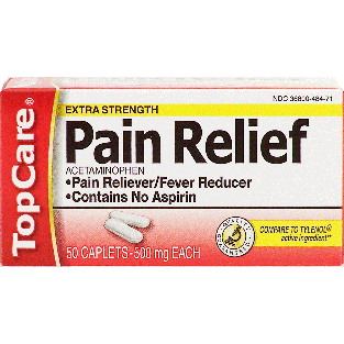 Top Care  pain reliever/fever reducer, contains no aspirin, 500 mg50ct