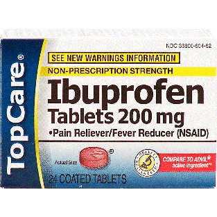 Top Care  pain reliever/fever reducer, ibuprofen tablets 200 mg 24ct