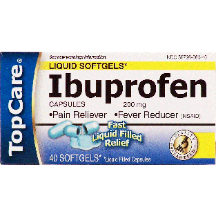 Top Care  pain reliever/fever reducer, ibuprofen liquid filled cap40ct