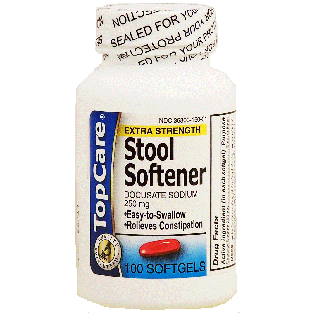 Top Care  stool softener, extra strength, docusate sodium 250-mg,100ct