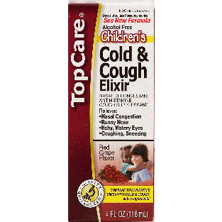 Top Care Children's cold & cough elixir, nasal decongestant, ant4fl oz