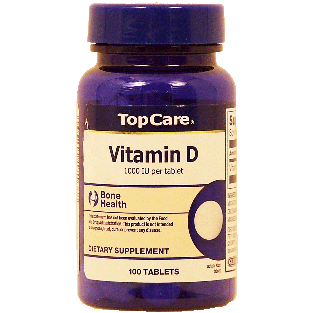 Top Care  vitamin d dietary supplement tablets, 1000-iu 100ct