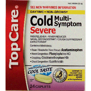 Top Care  cold multi-symptom, daytime pain reliever, cool taste ca24ct
