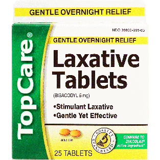 Top Care  stimulant laxative, bisacodyl 5 mg 25ct