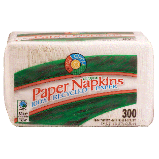 Full Circle  paper napkins, 100% recycled paper, 1-ply 300ct