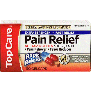 Top Care  acetaminophen 500-mg. rapid release gelcaps 100ct