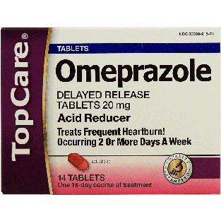 Top Care  omeprazole 20-mg, delayed release tablets, acid reducer 14ct