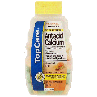 Top Care  antacid calcium relieves heartburn, sour stomach, and ac96ct