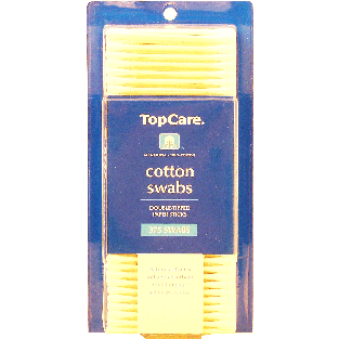 Top Care  cottom swabs, double-tipped paper sticks 375ct