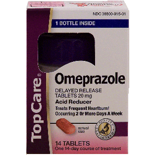 Top Care  omeprazole 20-mg., delayed release tablets, acid reducer 14ct