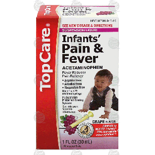 Top Care  infants' pain & fever, acetaminophen, suspension liqui 1fl oz
