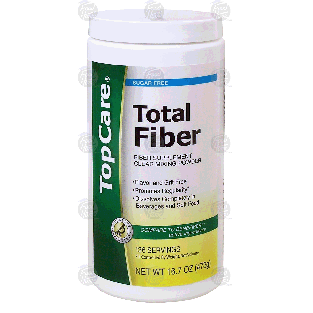 Top Care Total Fiber fiber supplement clear mixing powder, 136 s 16.7oz