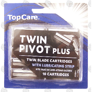 Top Care  twin pivot plus cartridges, fits Trac II & Atra razors  10ct