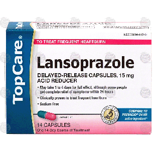 Top Care  lansoprazole, delayed-release capsules, 15 mg acid reduc 14ct