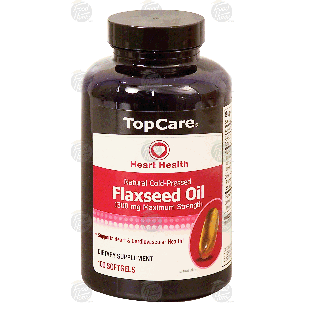 Top Care Heart Health natural cold-pressed flaxseed oil, 1300 mg  100ct