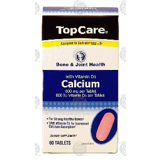 Top Care  calcium with vitamin d3, tablets  60ct