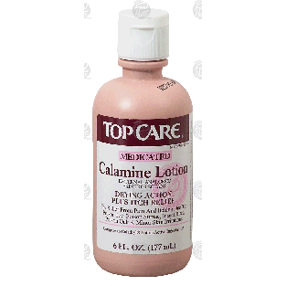 Top Care  medicated calamine lotion, drying action plus itch rel 6fl oz