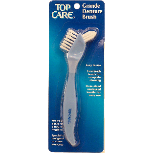 Top Care  grande denture brush, 2 headed brush  1ct