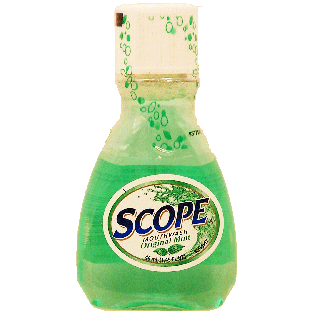 Scope  original mint mouthwash, travel size 1.49fl oz