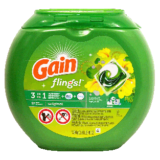 Gain flings 3 in 1, detergent plus oxi boost plus febreze, for all49oz