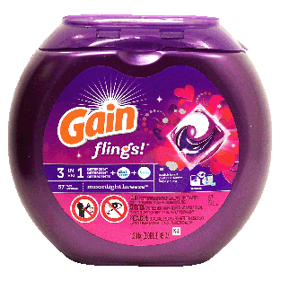 Gain flings 3 in 1, detergent plus, oxi boost, febreze, for all49fl oz