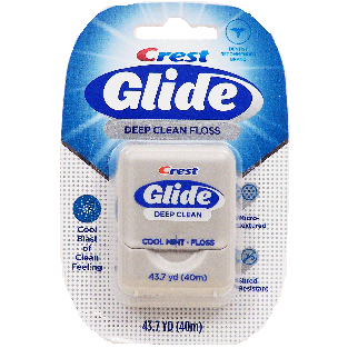 Crest Glide deep clean floss, shred resistant, micro-textured, c43.7yd