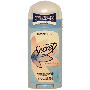 Secret  antiperspirant/deodorant, invisble solid, powder fresh 2.6oz