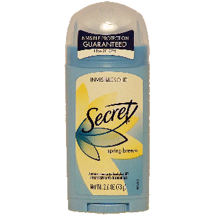 Secret  antiperspirant/deodorant, invisible slid, spring breeze s2.6oz