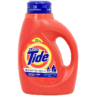 Tide  detergent, original scent, 32 loads 50fl oz