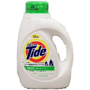 Tide free & gentle detergent, free of dyes & perfumes, 32 loads50fl oz
