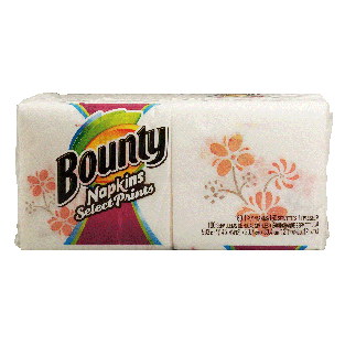 Bounty Select Prints quilted napkins, 1-ply 160ct