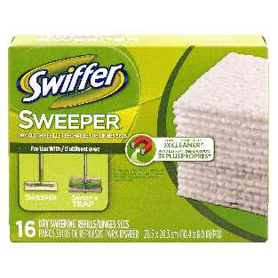 Swiffer Sweeper dry cloth sweeping refills, 8 x 10.4 in. 16ct