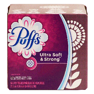 Puffs Ultra Soft & Strong non lotion white facial tissue, 2-ply ti56ct