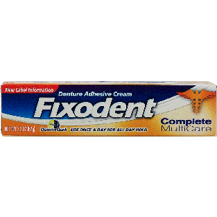 Fixodent Complete denture adhesive cream, strong long hold, fresh2.2oz