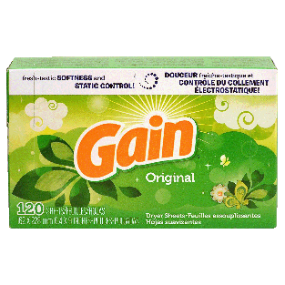 Gain  dryer sheets, original 120ct