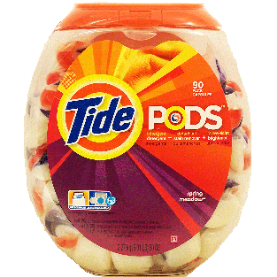 Tide Pods laundry detergent capsules with stain remover and bright90ct