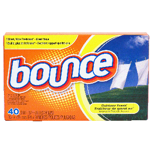Bounce  fabric softener sheets outdoor fresh 40ct