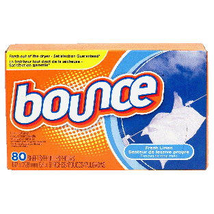 Bounce  fabric softener dryer sheets, fresh linen scent  80ct