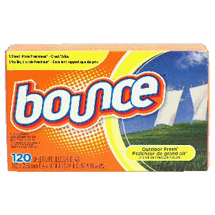 Bounce  fabric softener dryer sheets outdoor fresh  120ct