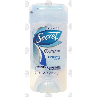 Secret Outlast completely clean, antiperspirant/deodorant, clear  2.6oz
